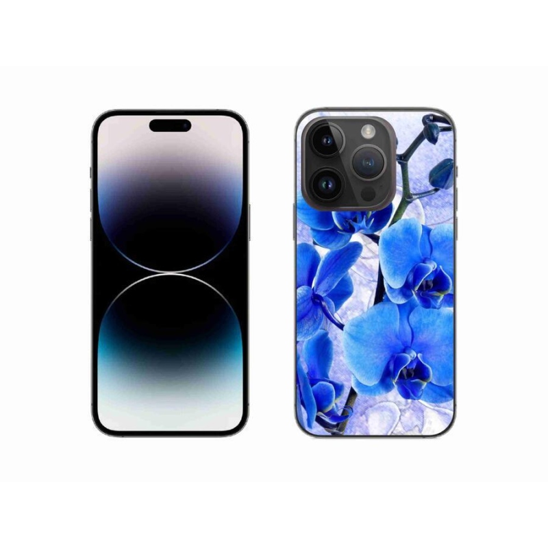 Zselés borítás mmCase iPhone 14 Pro 6.1 készülékhez - kék virágok