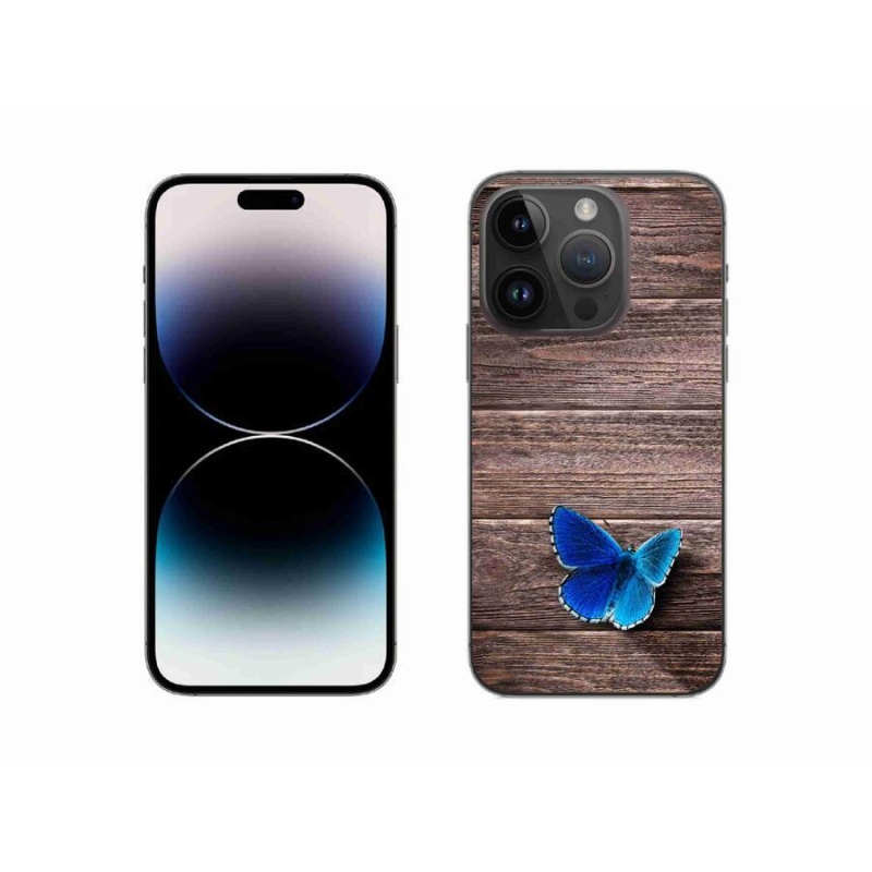 Zselés borítás mmCase iPhone 14 Pro 6.1 készülékhez - kék pillangó 1