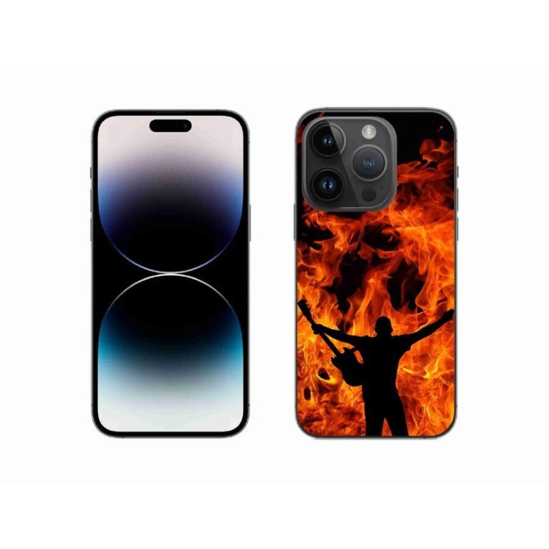 Gél borítás mmCase iPhone 14 Pro 6.1 - zenész és tűz