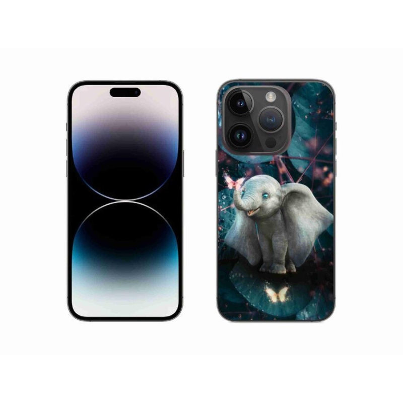 Zselés borítás mmCase iPhone 14 Pro 6.1 készülékhez - aranyos elefánt