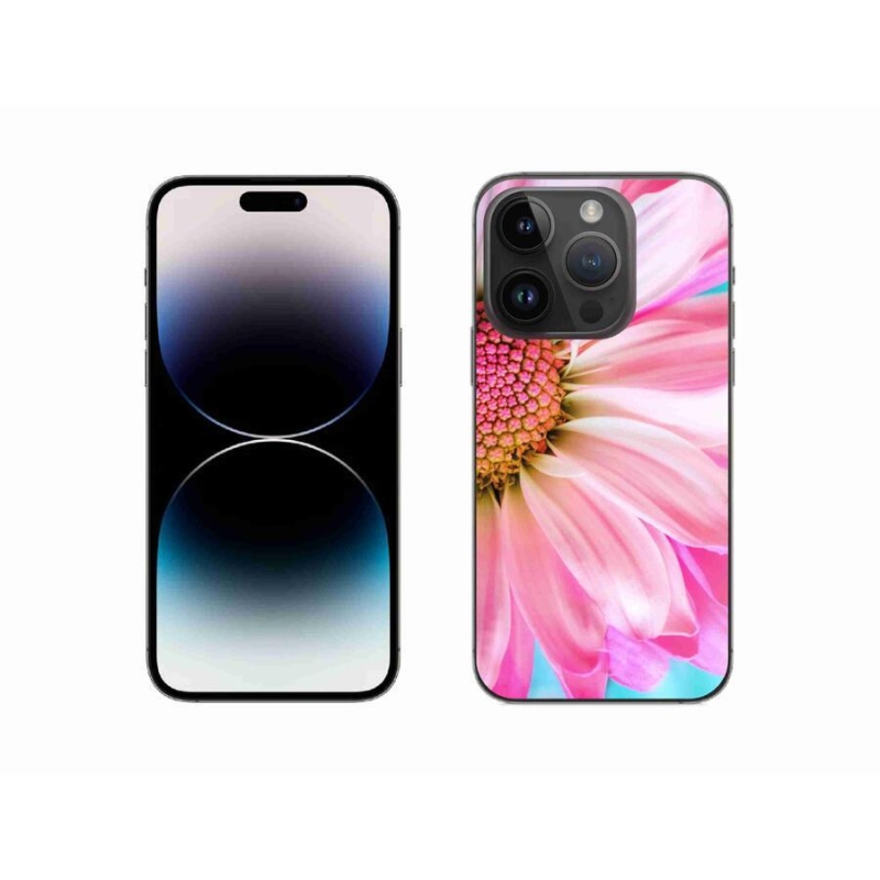 Gél védőhuzat mmCase iPhone 14 Pro 6.1 készülékhez - rózsaszín virág