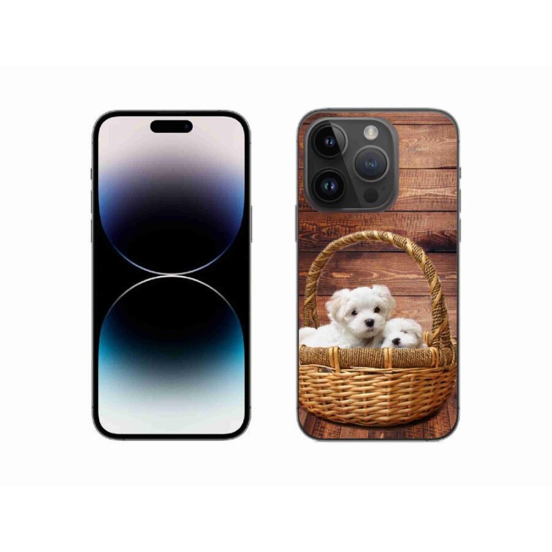 Zselés borítás mmCase iPhone 14 Pro 6.1 készülékhez - kölyökkutyák