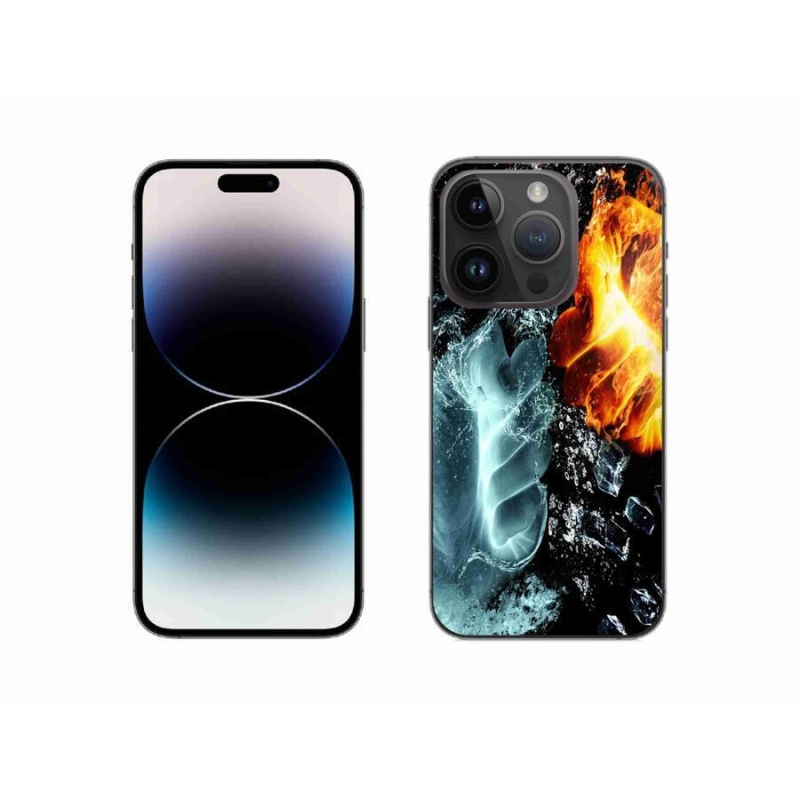 Zselés borítás mmCase iPhone 14 Pro 6.1 készülékhez - víz és tűz