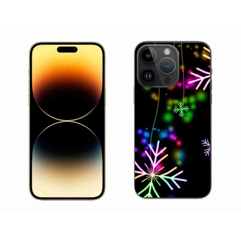 Zselés borítás mmCase iPhone 14 Pro Max 6.7 készülékhez - színes hópelyhek