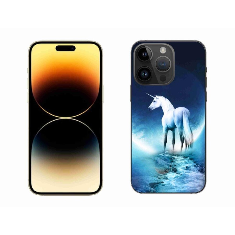 Zselés borítás mmCase iPhone 14 Pro Max 6.7 készülékhez - fehér egyszarvú