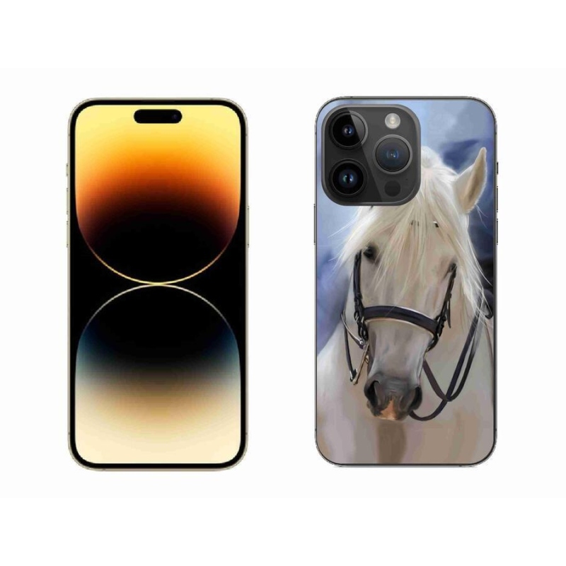 Zselés borítás mmCase iPhone 14 Pro Max 6.7 - fehér ló - iPhone 14 Pro Max 6.7 - fehér ló