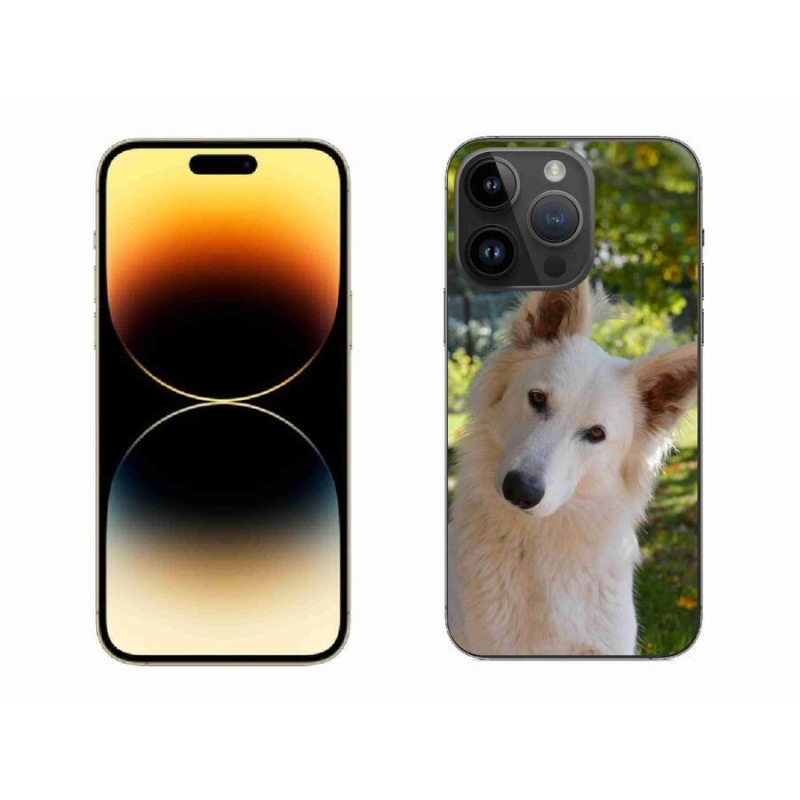 Zselés borítás mmCase iPhone 14 Pro Max 6.7 készülékhez - fehér Svájci juhász 1