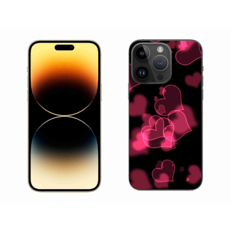 Zselés borítás mmCase iPhone 14 Pro Max 6.7 készülékhez - piros szívek