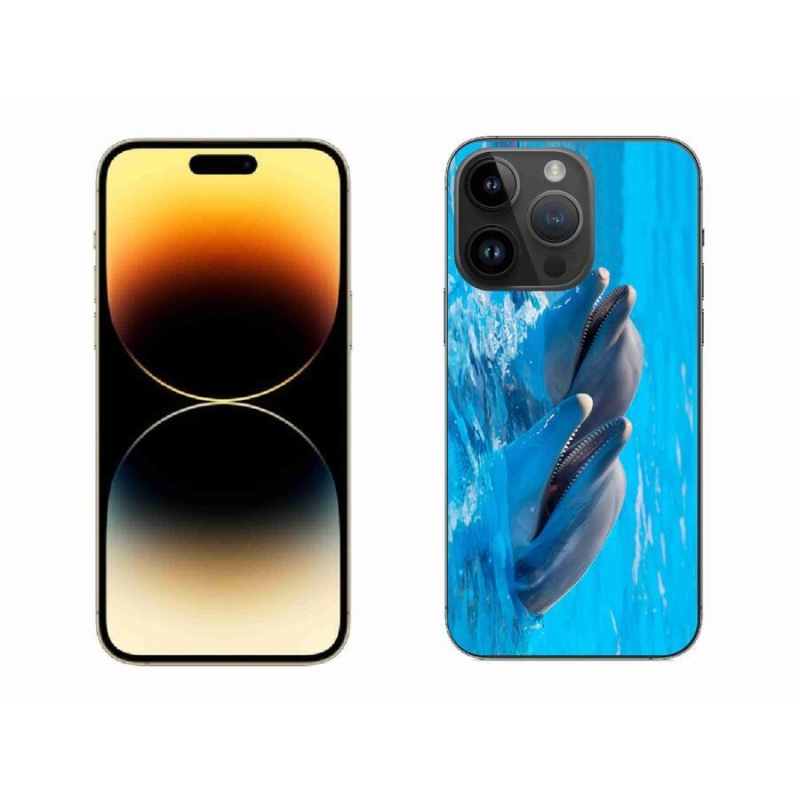 Zselés borítás mmCase iPhone 14 Pro Max 6.7 készülékhez - delfinek