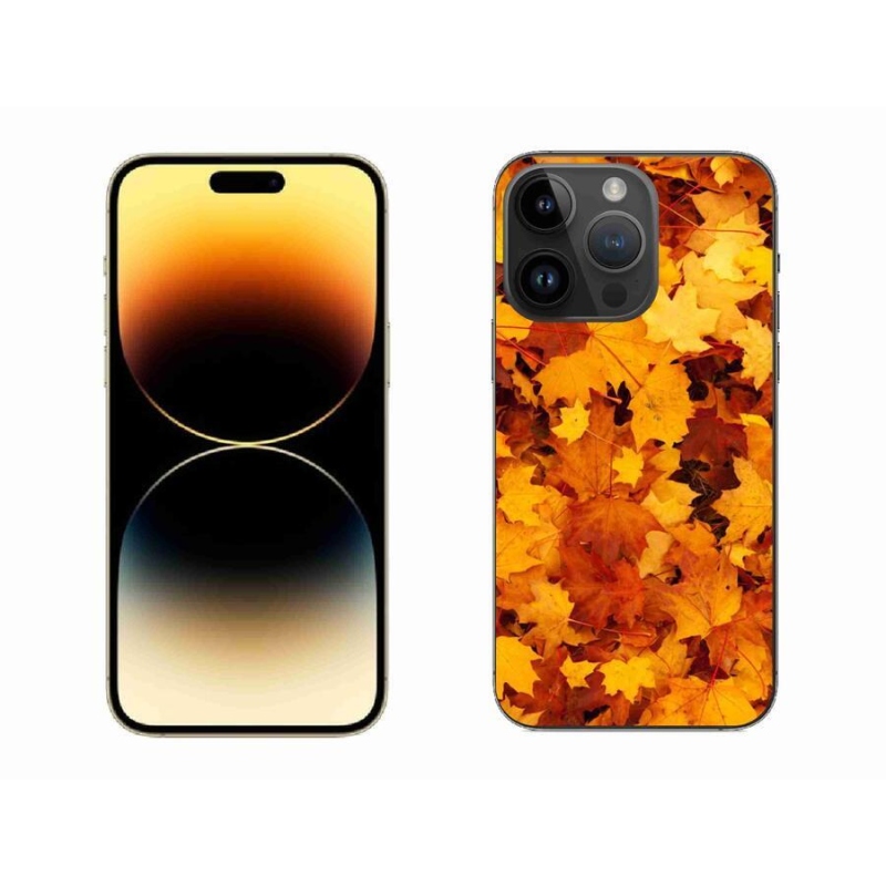 Zselés borítás mmCase iPhone 14 Pro Max 6.7 készülékhez - juharlevelek