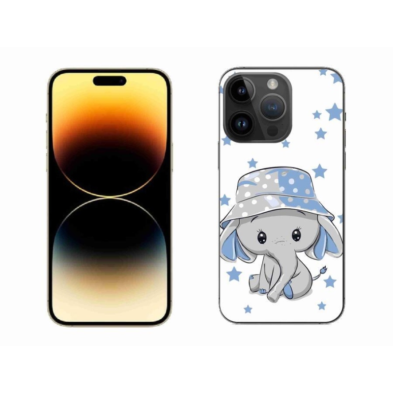 Zselés borítás mmCase iPhone 14 Pro Max 6.7 készülékhez - kék elefánt