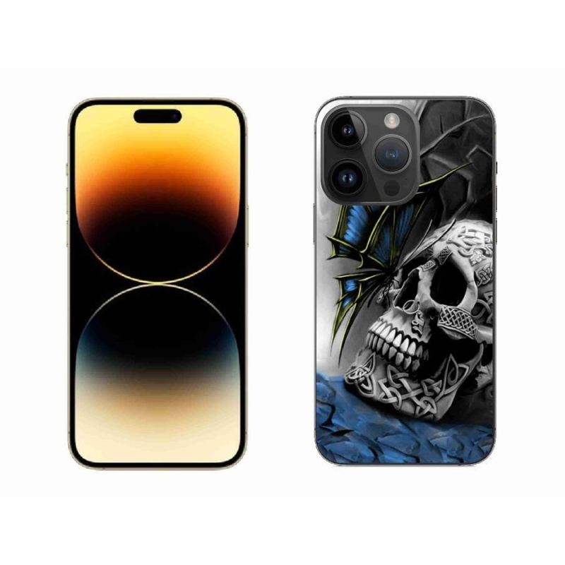 Gél borítás mmCase iPhone 14 Pro Max 6.7 készülékhez - pillangó és koponya