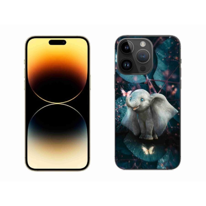Zselés borítás mmCase iPhone 14 Pro Max 6.7 készülékhez - aranyos elefánt