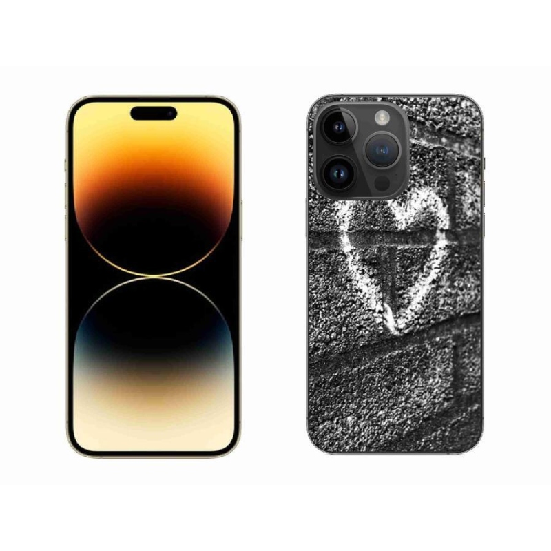 Zselés borítás mmCase iPhone 14 Pro Max 6.7 készülékhez - szív a falon