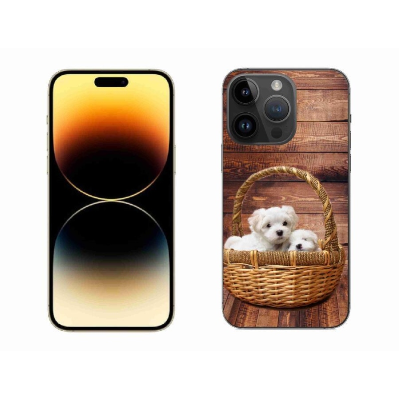 Zselés borítás mmCase iPhone 14 Pro Max 6.7 - kölyökkutyák számára