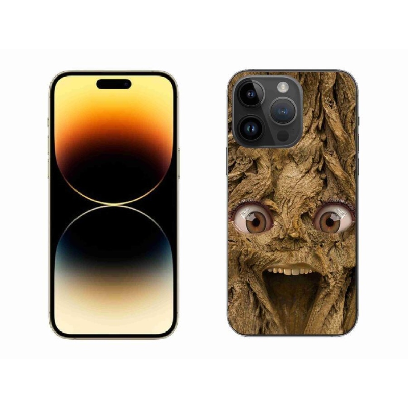 Gél borítás mmCase iPhone 14 Pro Max 6.7 készülékhez - boldog fa szemekkel