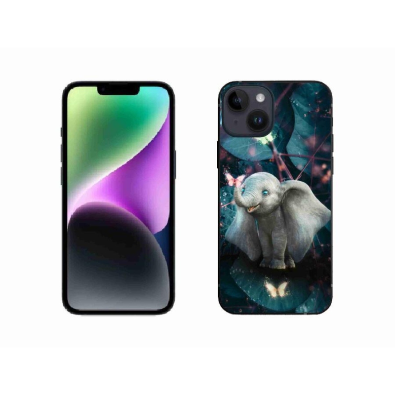 Gél borítás mmCase iPhone 14 készülékhez - aranyos elefánt