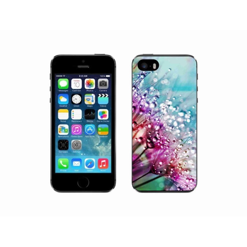 Zselés borítás mmCase iPhone 5/5s készülékhez - színes virágok