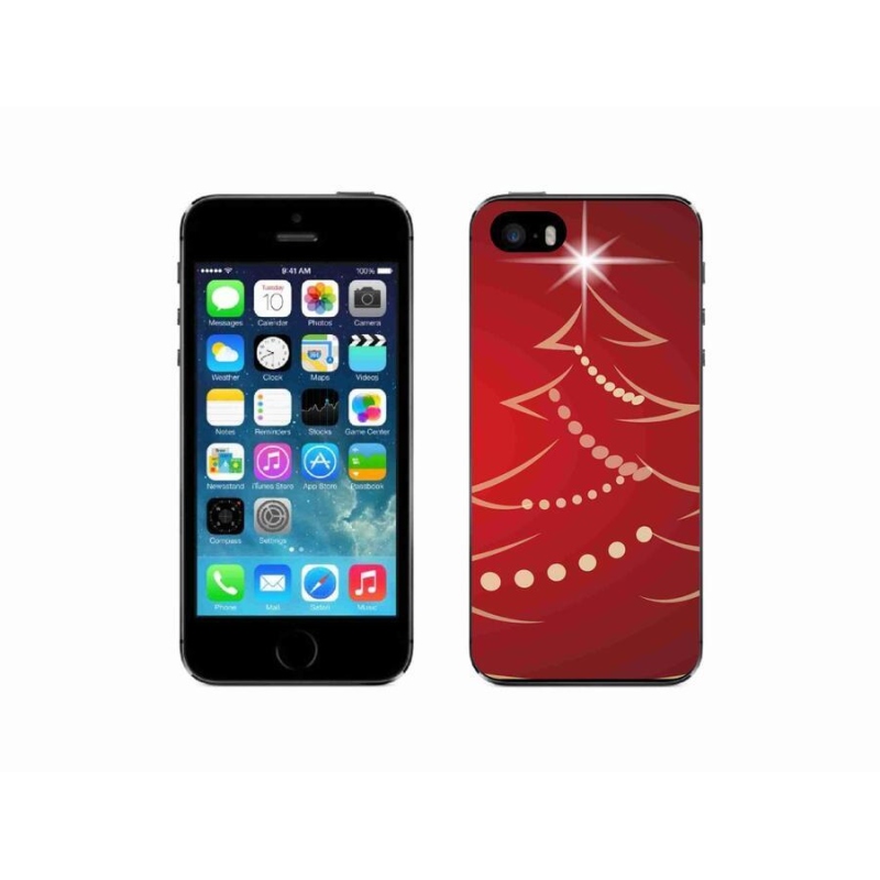 Gél borító mmCase iPhone 5/5s készülékhez - karácsonyfa karikatúra