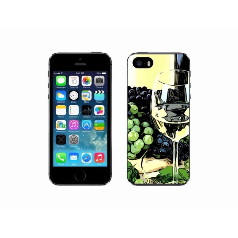 Gél borítás mmCase iPhone 5/5s készülékhez - borospohár