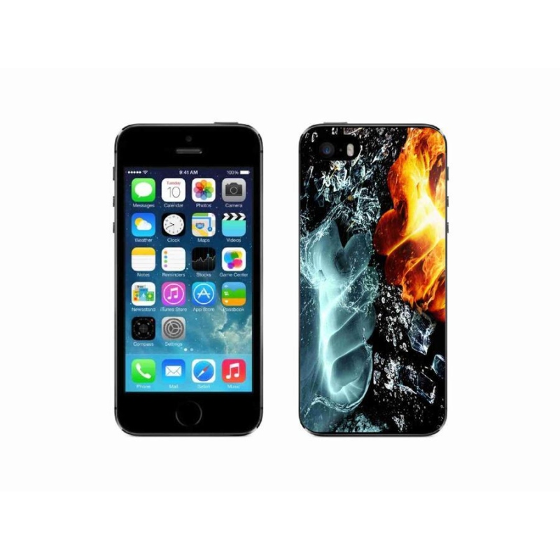 Zselés borítás mmCase iPhone 5/5s készülékhez - víz és tűz