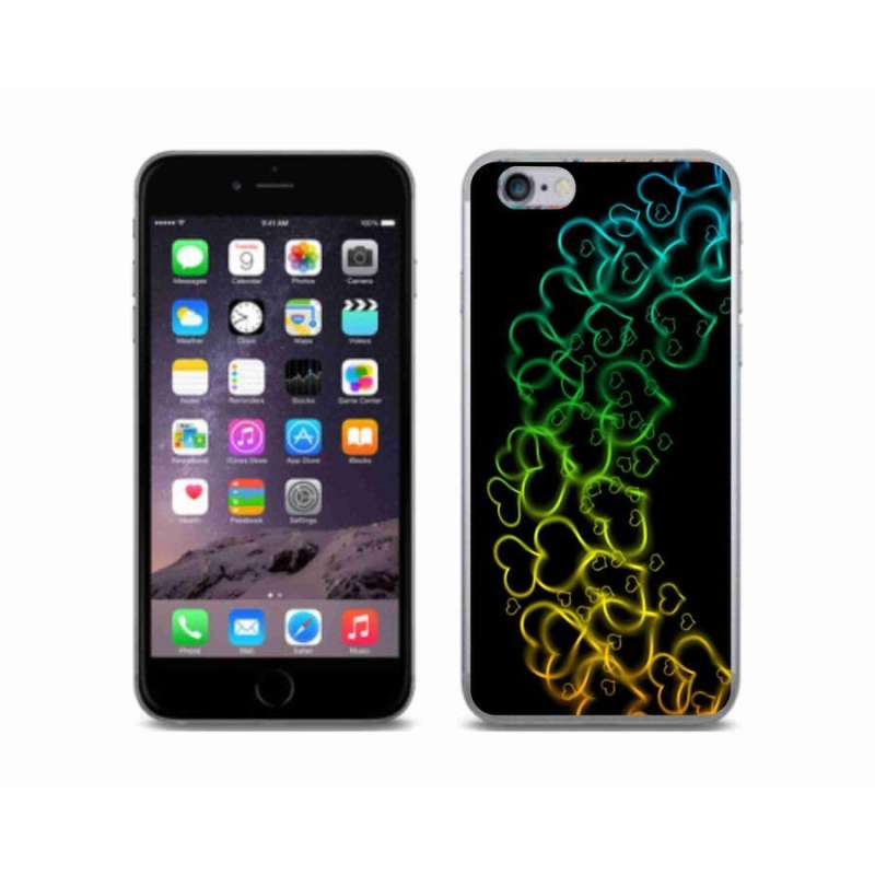Zselés borítás mmCase iPhone 6/6S készülékhez - színes szívek