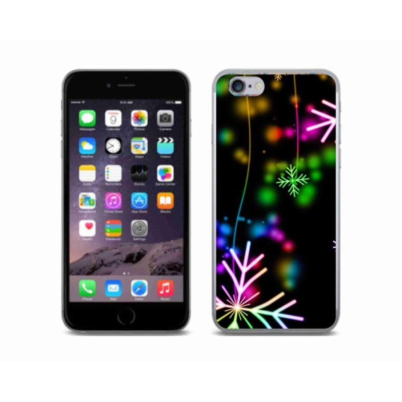 Zselés borítás mmCase iPhone 6/6S készülékhez - színes pelyhekkel