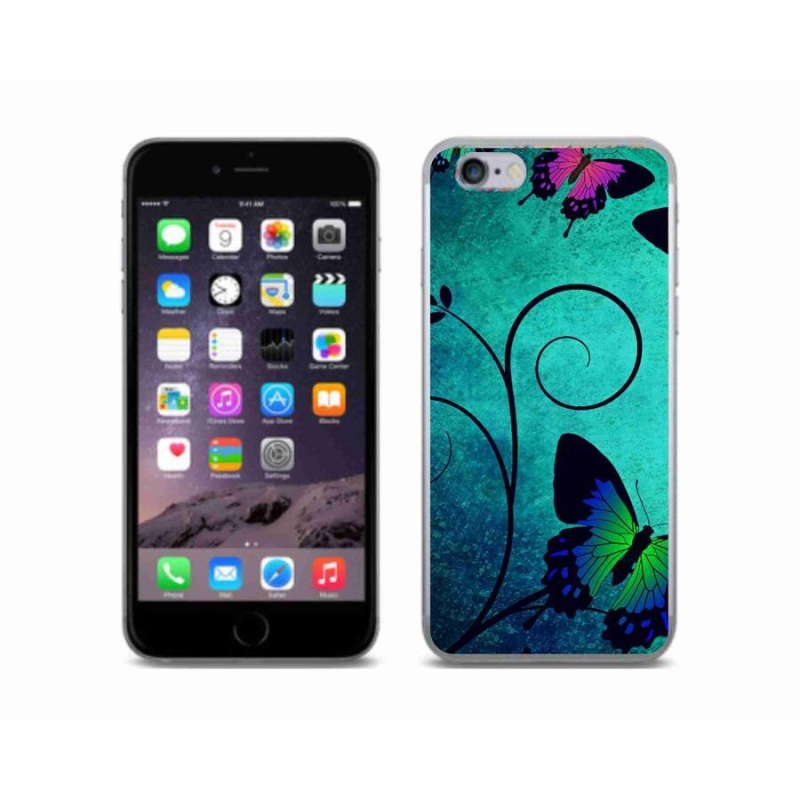 Zselés borítás mmCase iPhone 6/6S készülékhez - színes pillangók