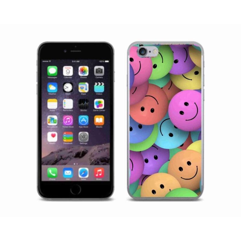 Zselés borítás mmCase iPhone 6/6S készülékhez - színes smiley-k