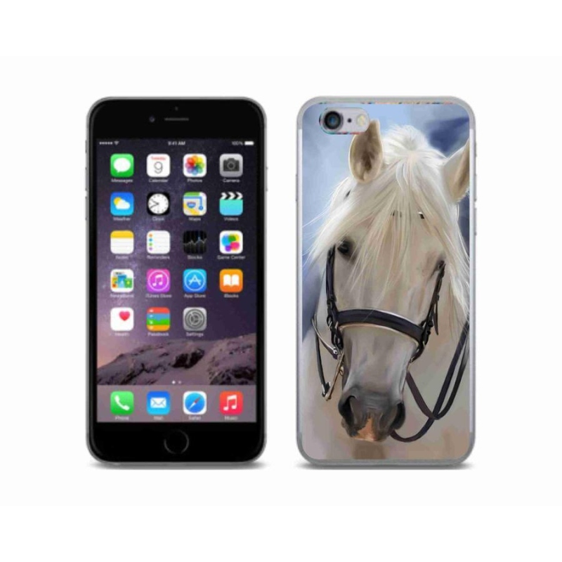 Zselés borítás mmCase iPhone 6/6S készülékhez - fehér ló
