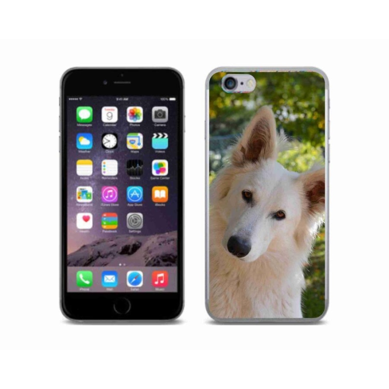 Zselés borítás mmCase iPhone 6/6S készülékhez - fehér Svájci juhász 1