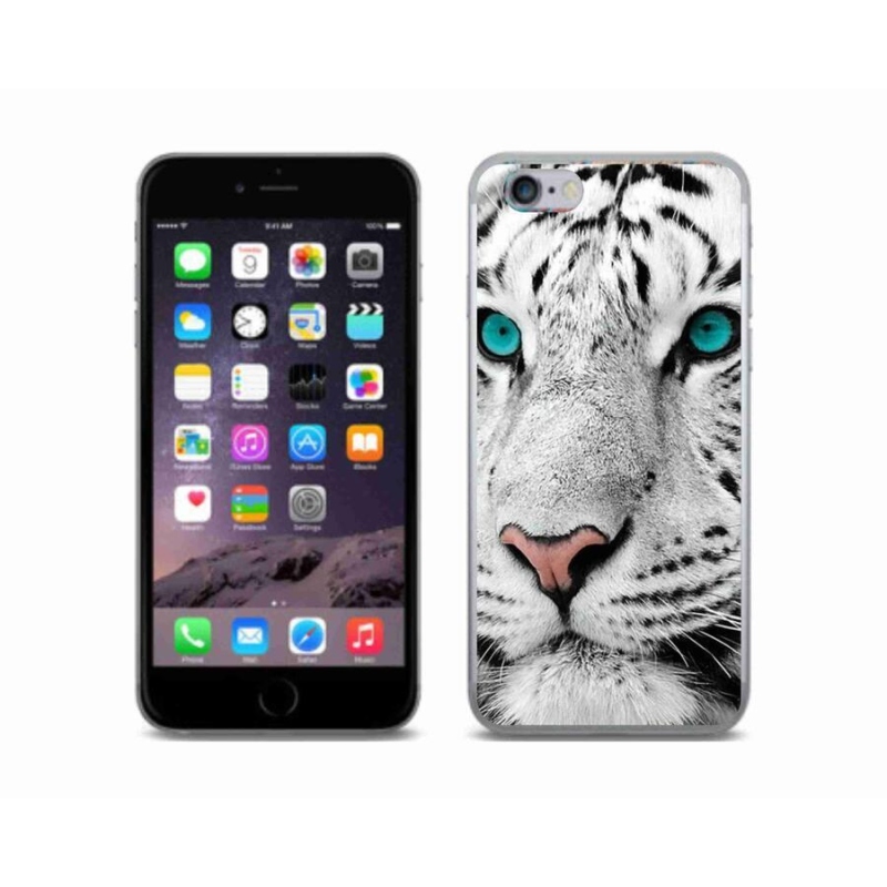 Zselés borítás mmCase iPhone 6/6S készülékhez - fehér tigris