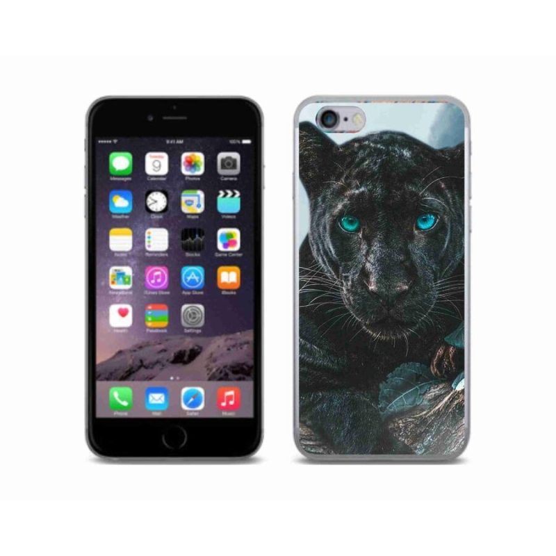 Zselés borítás mmCase iPhone 6/6S készülékhez - fekete párduc