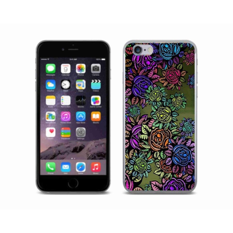 Gél borítás mmCase iPhone 6/6S készülékhez - virágok 6