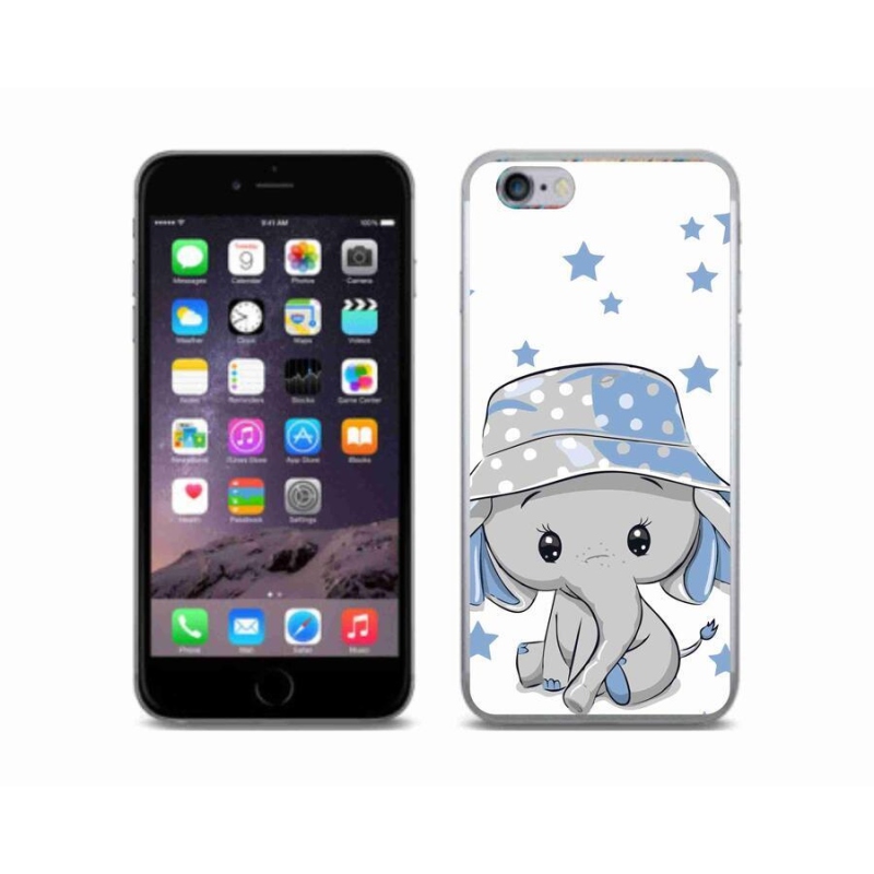 Gél védőhuzat mmCase iPhone 6/6S készülékhez - kék elefánt