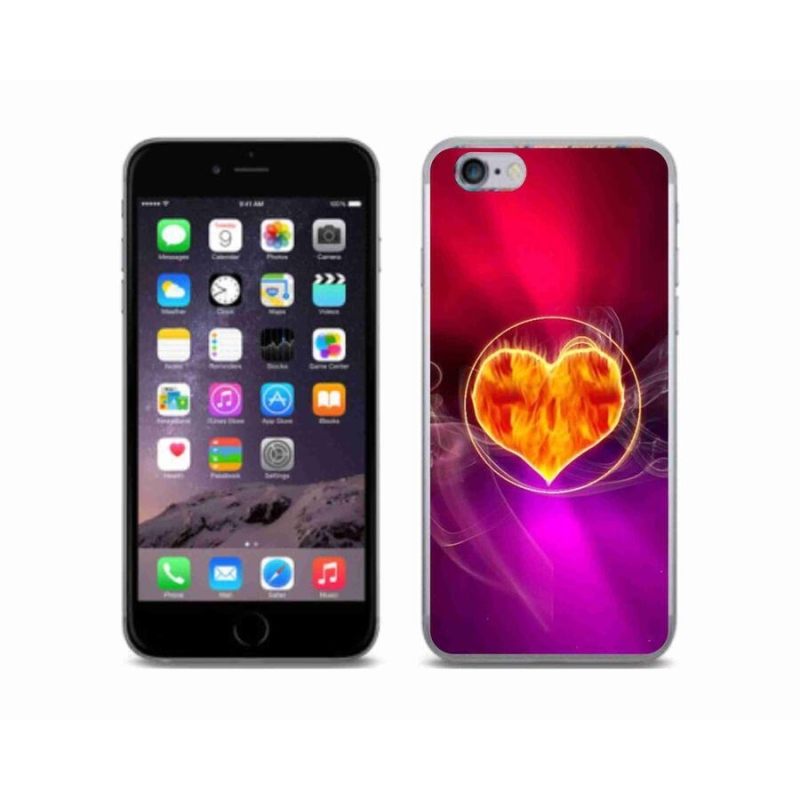 Gél borítás mmCase iPhone 6/6S készülékhez - tüzes szív