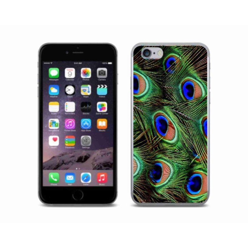 Zselés borítás mmCase iPhone 6/6S készülékhez - pávatoll