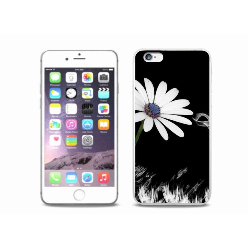 Zselés borítás mmCase iPhone 6/6S Plus készülékhez - fehér virág