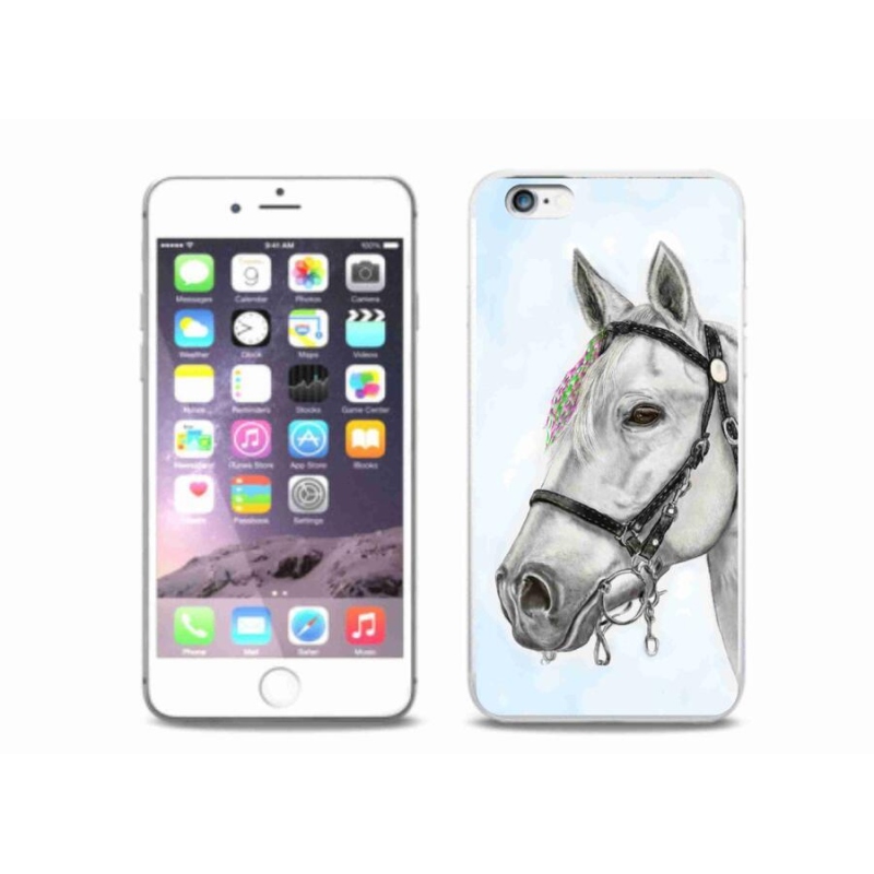 Zselés borítás mmCase iPhone 6/6S Plus készülékhez - fehér ló 1