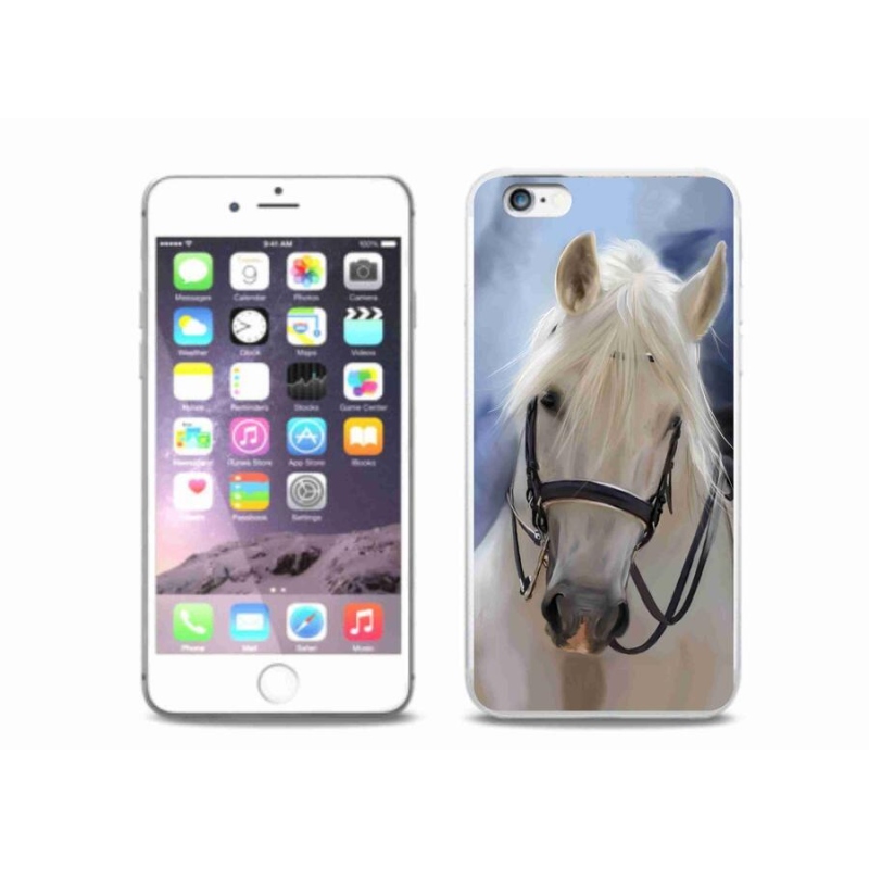 Zselés borítás mmCase iPhone 6/6S Plus készülékhez - fehér ló
