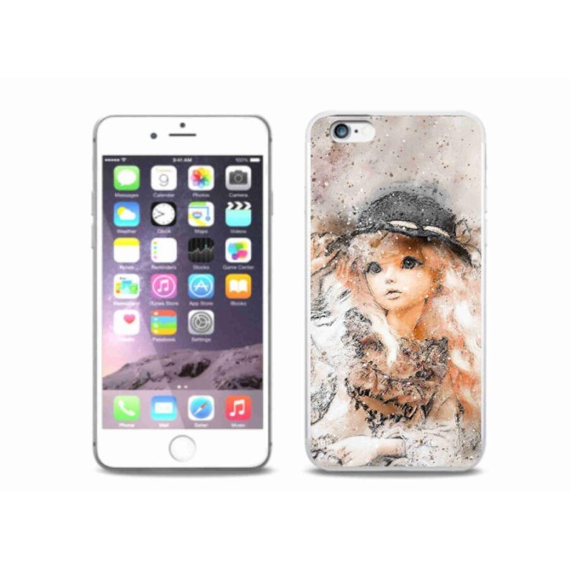 Zselés borítás mmCase iPhone 6/6S Plus készülékhez - lány sapkával