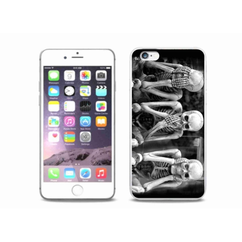 Zselés borítás mmCase iPhone 6/6S Plus készülékhez - csontvázak