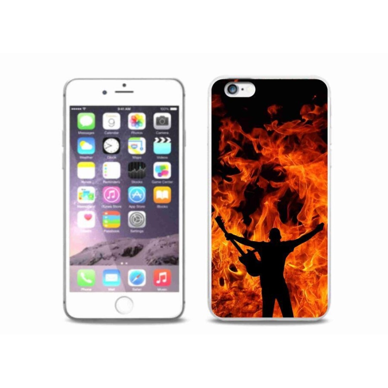 Zselés borítás mmCase iPhone 6/6S Plus készülékhez - zenész és tűz