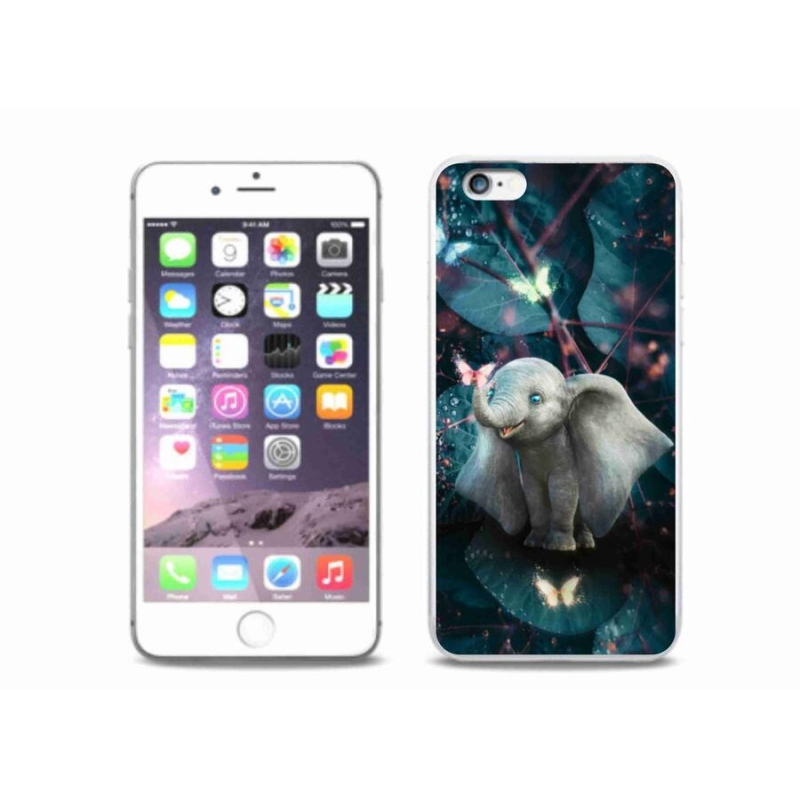 Zselés borítás mmCase iPhone 6/6S Plus készülékhez - aranyos elefánt