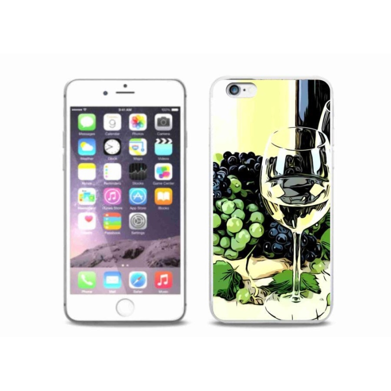 Zselés borítás mmCase iPhone 6/6S Plus készülékhez - borospohár