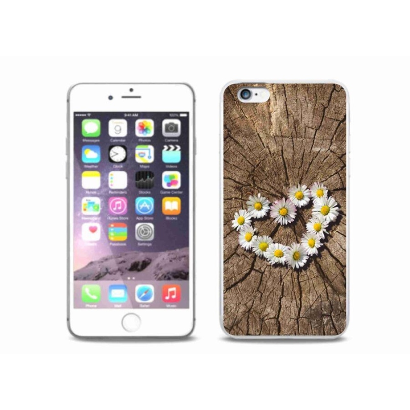 Zselés borítás mmCase iPhone 6/6S Plus készülékhez - százszorszépek szíve