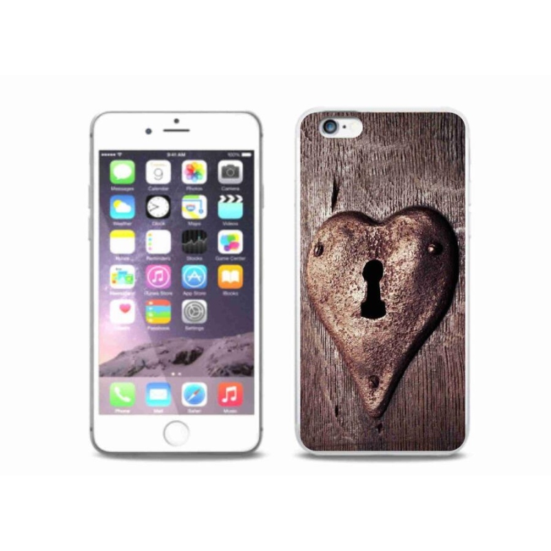 Zselés borítás mmCase iPhone 6/6S Plus készülékhez - szív alakú zár