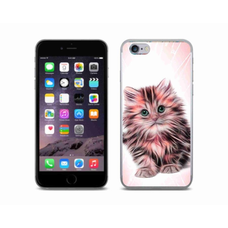 Gél borítás mmCase iPhone 6/6S készülékhez - aranyos cica