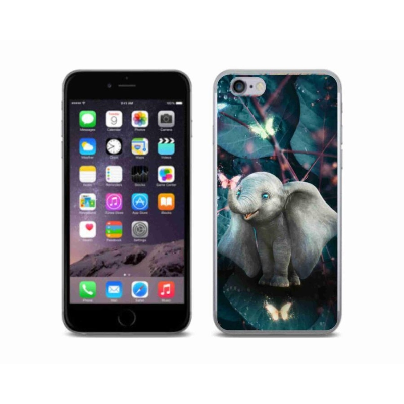 Zselés borítás mmCase iPhone 6/6S készülékhez - aranyos elefánt