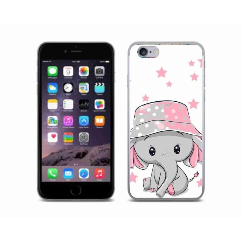Zselés borítás mmCase iPhone 6/6S készülékhez - rózsaszín elefánt